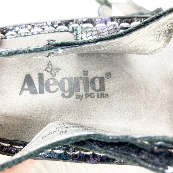 Alegria 40 EU 10 US Womens Metallic Kleo Special Serpent Cage Comfort Sandals - Picture 10 of 14